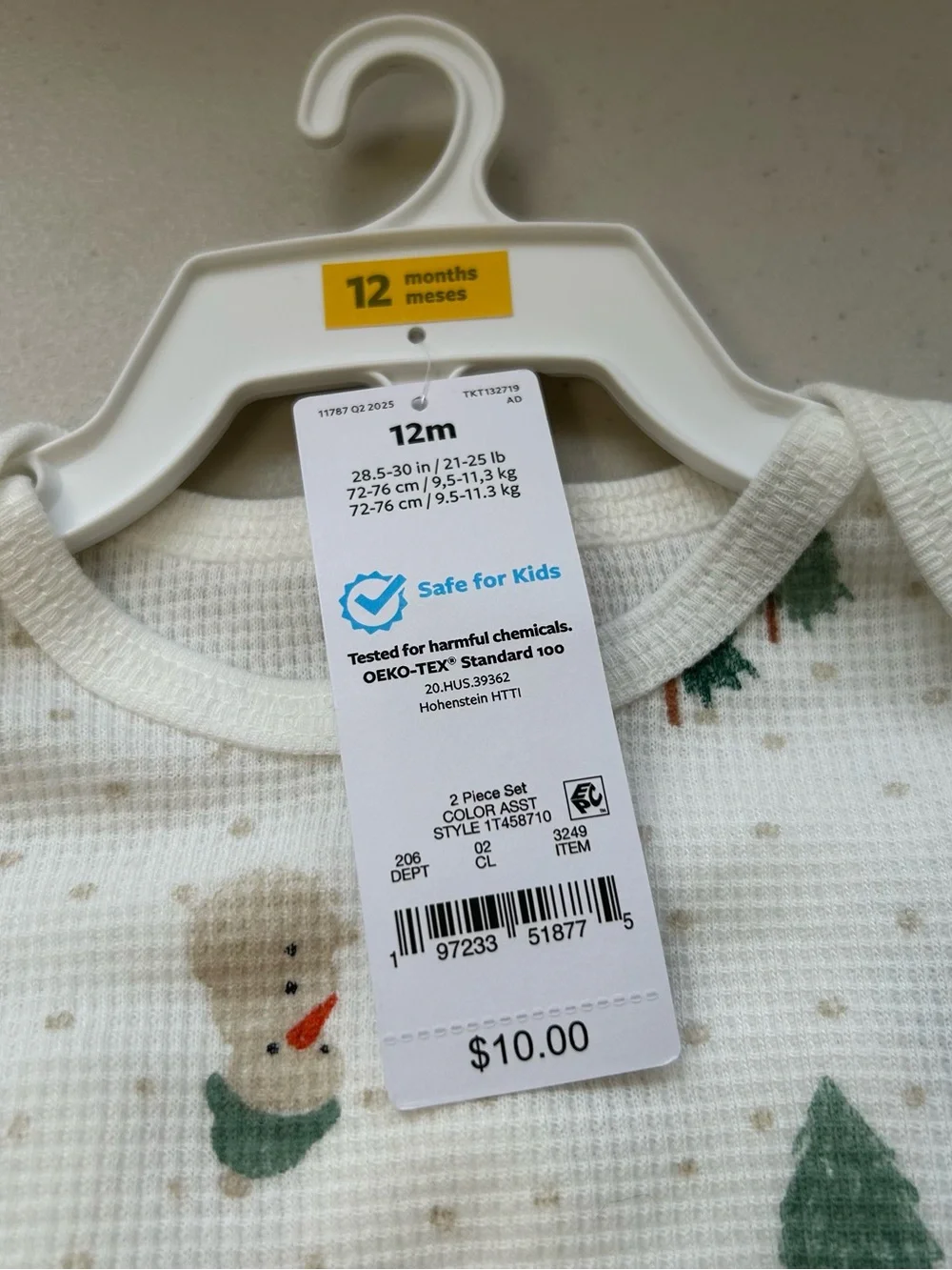 Carter’s Oskosh 12 Months 2 Piece Set Long Sleeves  Pants Pajama